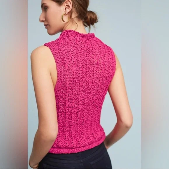 Anthropologie Crochet Knit Top - Moth - Picture 2 of 9